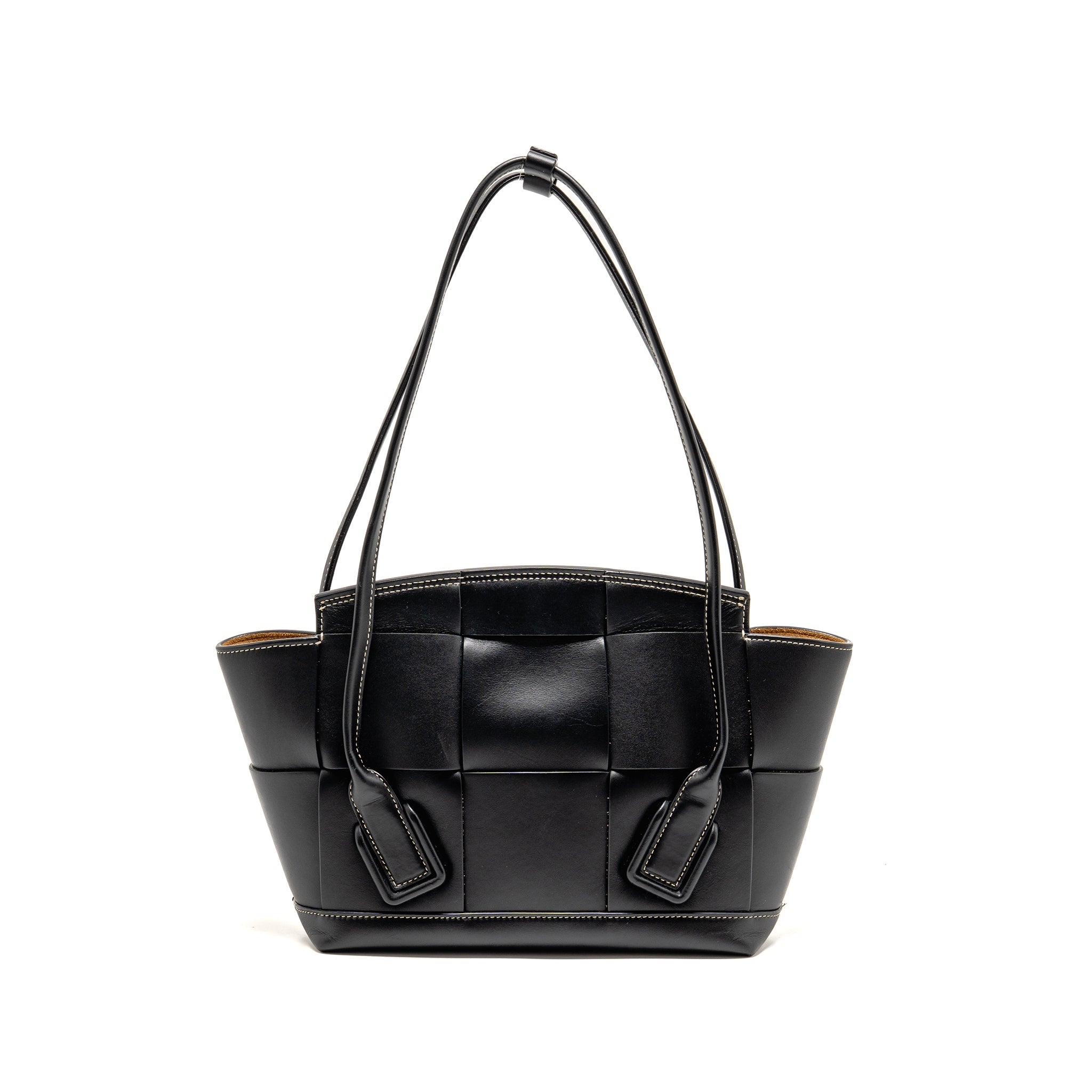 BOTTEGA VENETA SMALL ARCO BAG CALFSKIN BLACK SHW