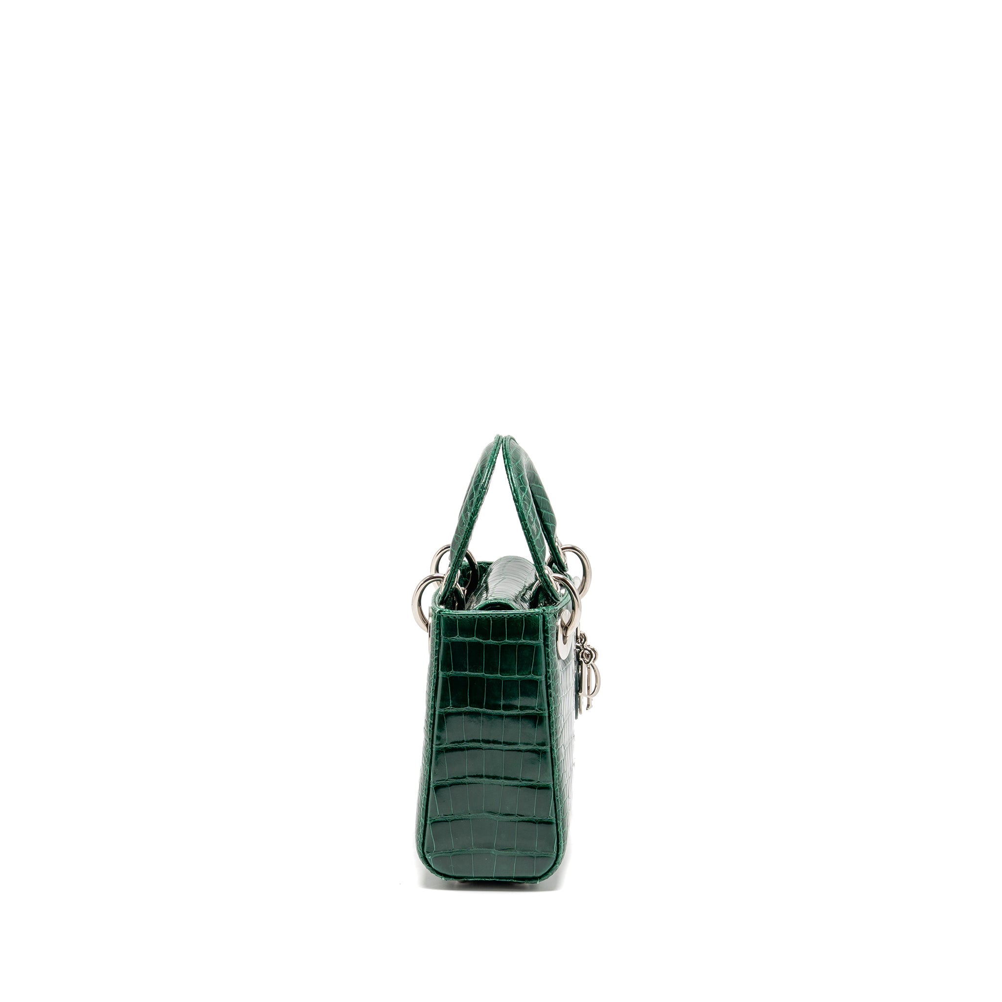 DIOR MINI LADY DIOR CROCODILE GREEN SHW