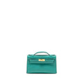 HERMES KELLY POCHETTE SWIFT VERT VERONE GHW