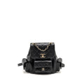 CHANEL TRIPLE POCKET BACKPACK CAVIAR BLACK LGHW (MICROCHIP)