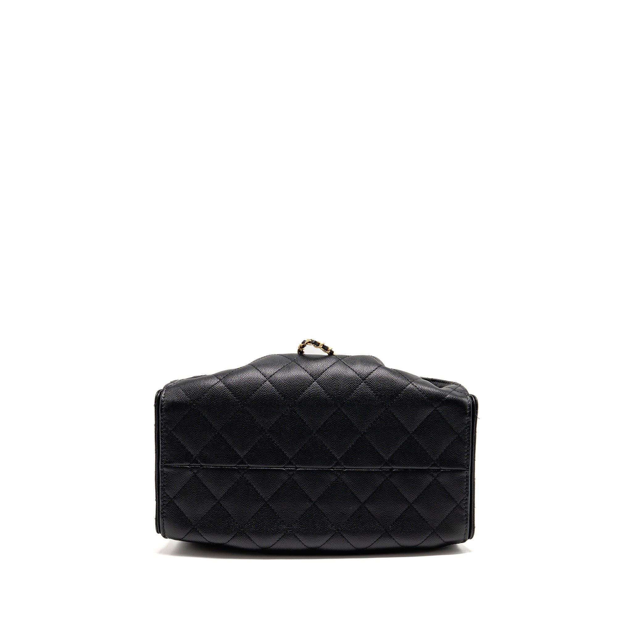 CHANEL SMALL 25 BAG CAVIAR BLACK GHW (MICROCHIP)