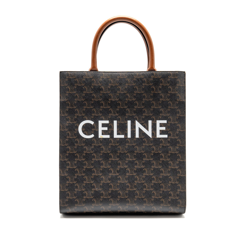 CELINE VERTICAL CABAS TRIOMPHE CANVAS GHW