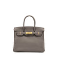 HERMES BIRKIN 30 TOGO 8F GRIS ETAIN RGHW