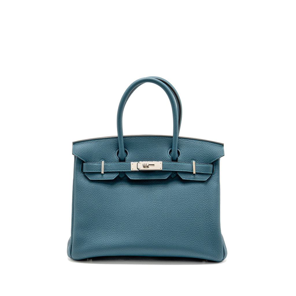 HERMES BIRKIN 30 TOGO VERT BOSPHORUS / BLUE OCEAN SHW