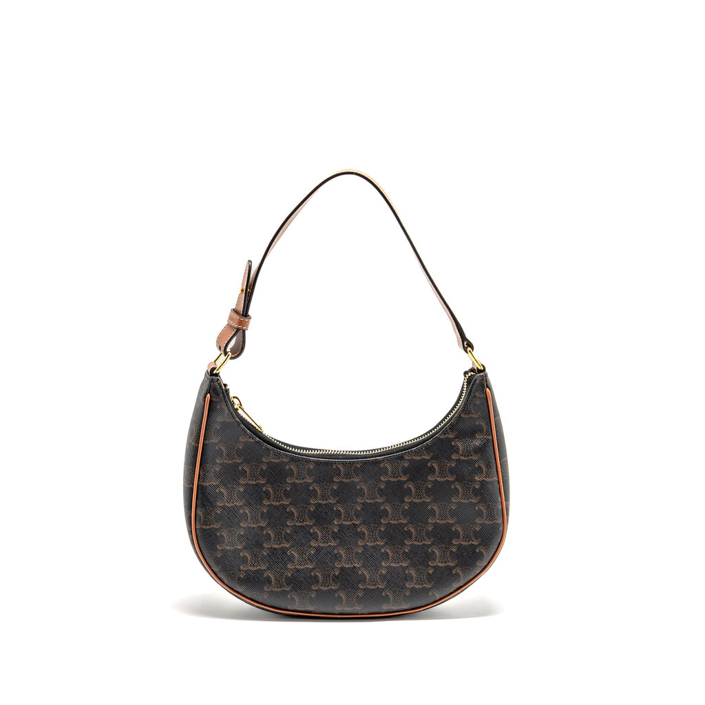 CELINE AVA BAG TRIOMPHE CANVAS/ CALFSKIN TAN GHW