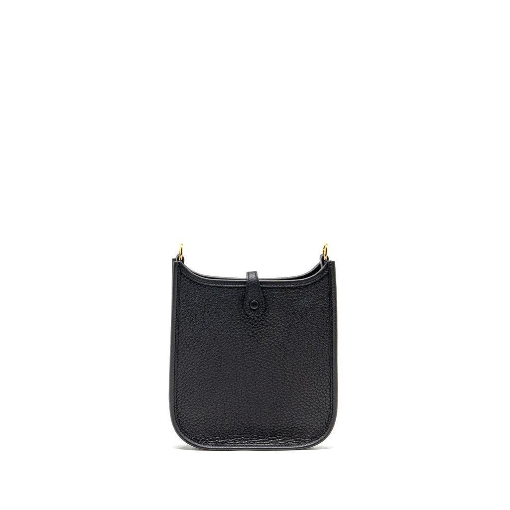 HERMES MINI EVELYNE CLEMENCE BLACK GHW