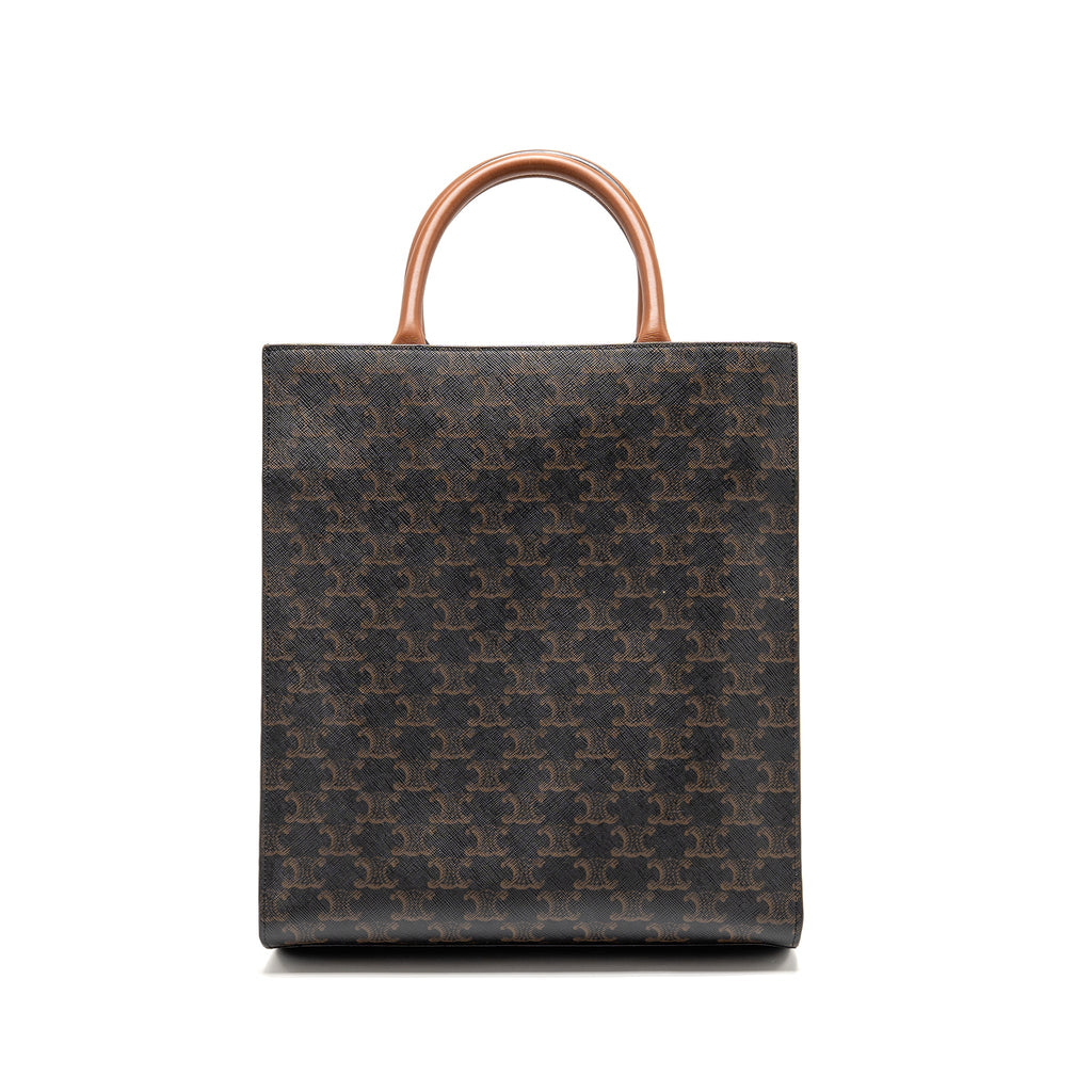 CELINE VERTICAL CABAS TRIOMPHE CANVAS GHW