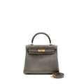 HERMES KELLY 25 TOGO GRIS MEYER GHW