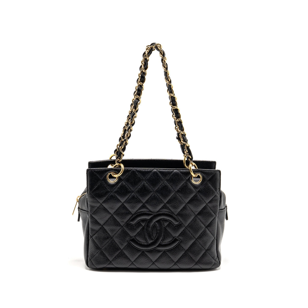 CHANEL PETITE TIMELESS TOTE CAVIAR BLACK GHW