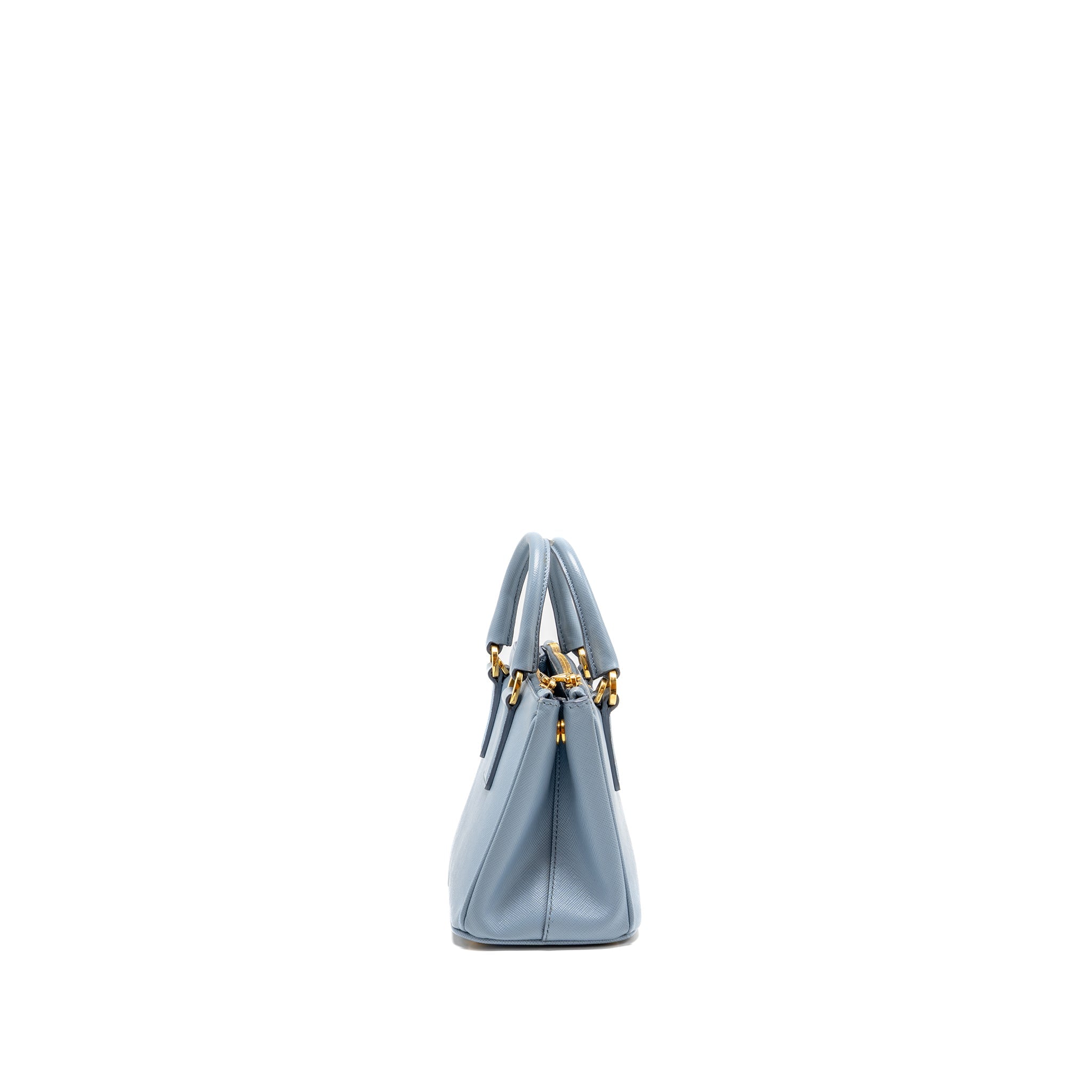 PARADA GALLERIA SAFFIANO MINI TOTE BAG LEATHER LIGHT BLUE GHW