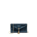 BVLGARI CLUTCH BAG PYTHON/NAPPA ROYAL SAPPHIRE/BLACK LGHW