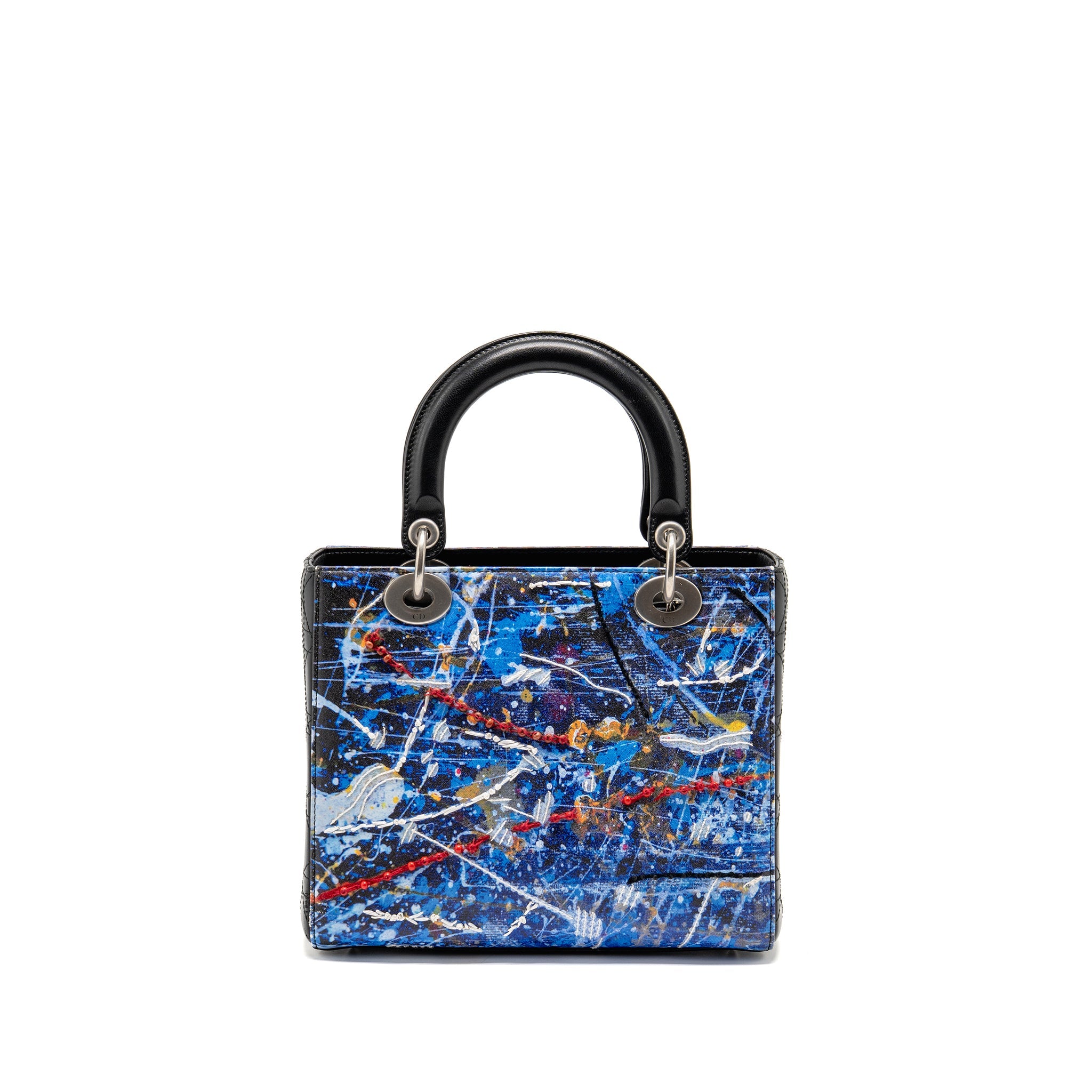 DIOR MEDIUM LADY DIOR ART BAG BETTY MARIANI LIMITED EDITION LEATHER MULTICOLOUR SHW