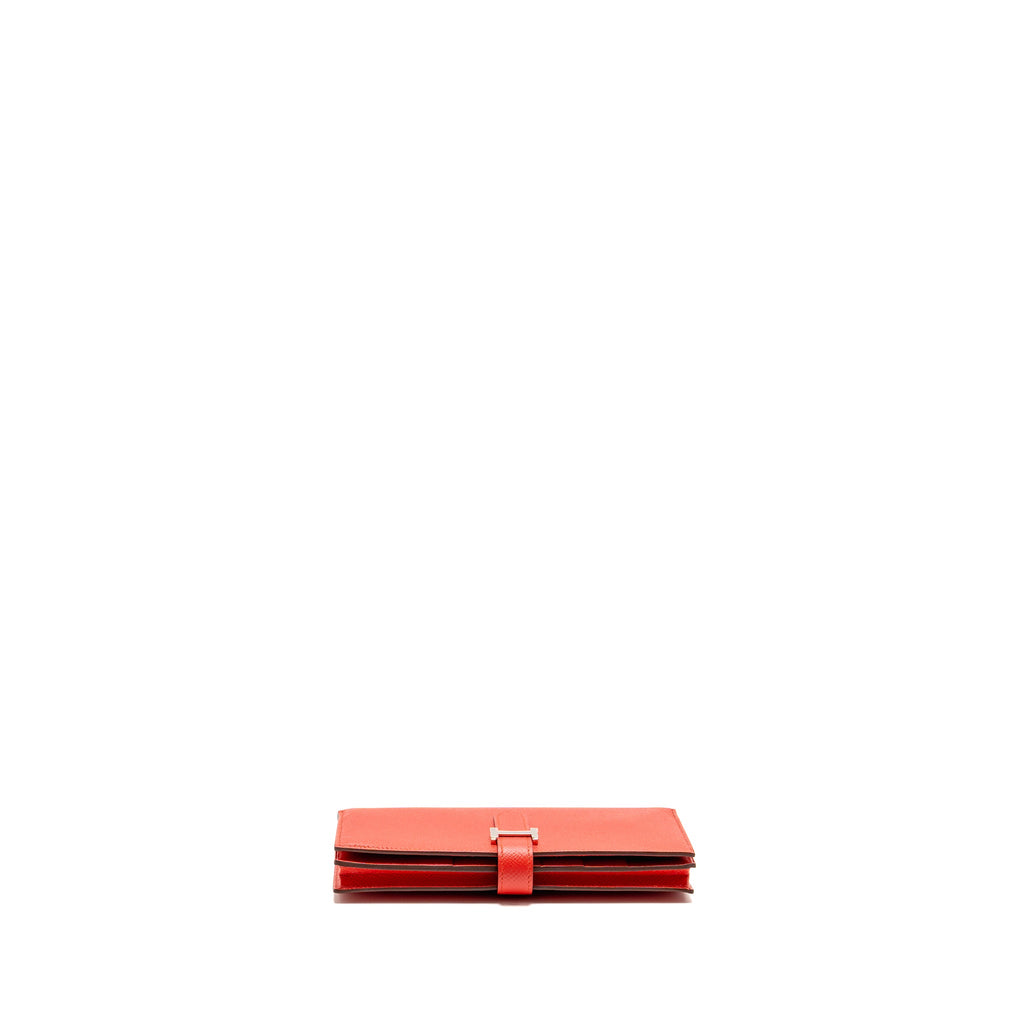 HERMES BÉARN WALLET EPSOM TOMATO RED SHW