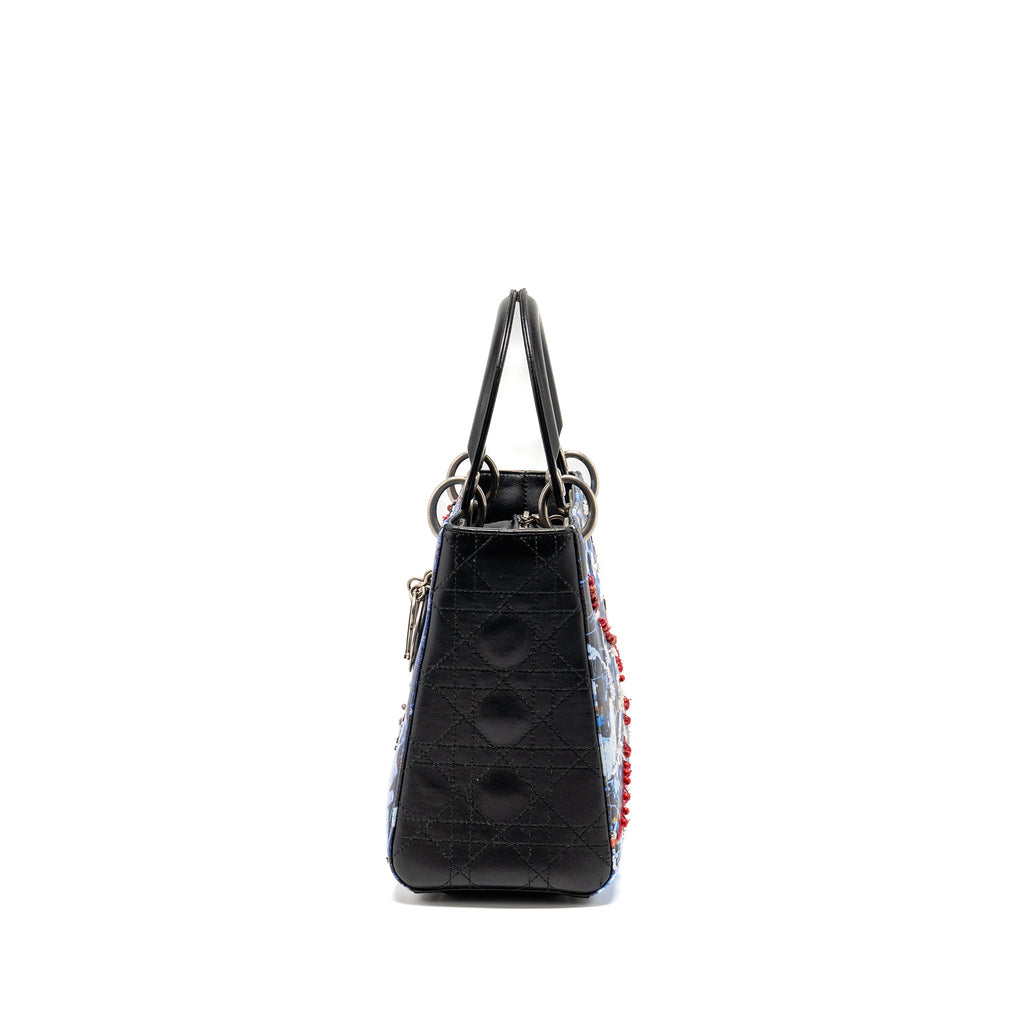 DIOR MEDIUM LADY DIOR ART BAG BETTY MARIANI LIMITED EDITION LEATHER MULTICOLOUR SHW