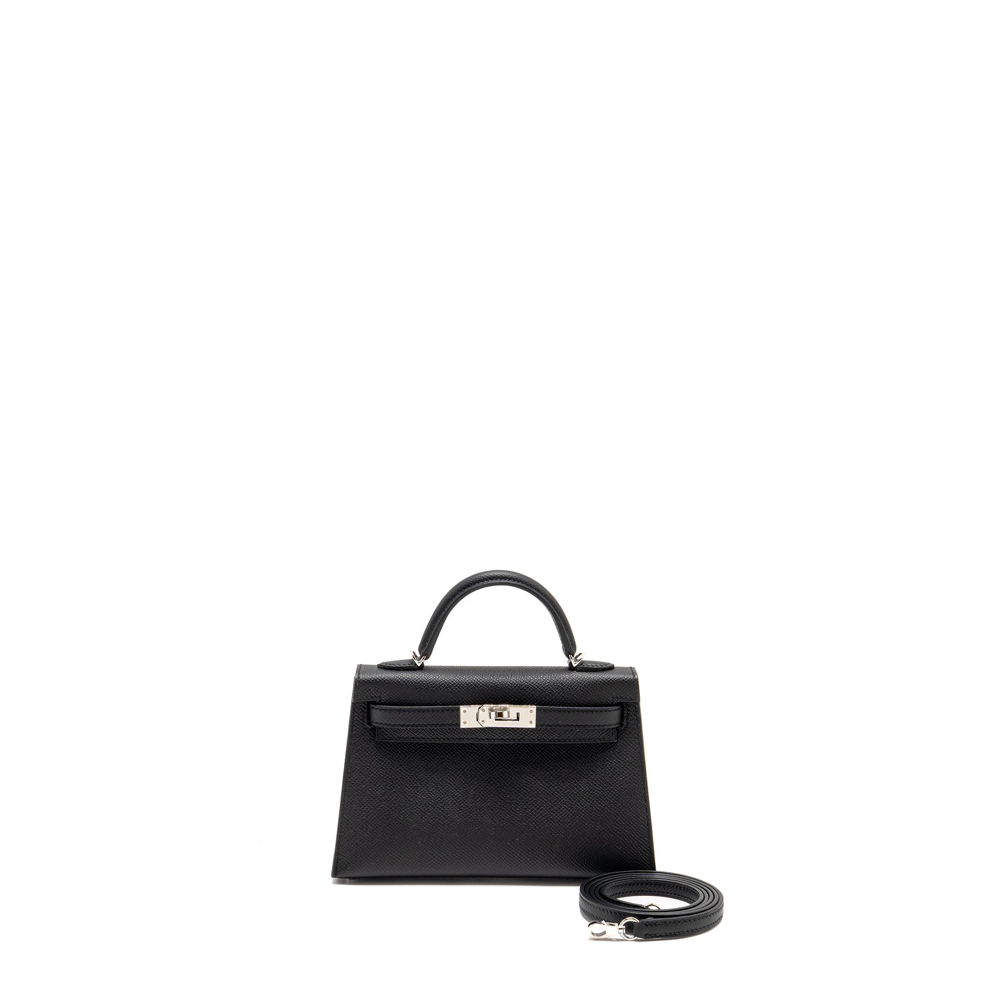 HERMES MINI KELLY II SPECIAL ORDER EPSOM BLACK SHW