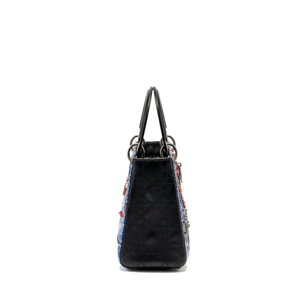 DIOR MEDIUM LADY DIOR ART BAG BETTY MARIANI LIMITED EDITION LEATHER MULTICOLOUR SHW