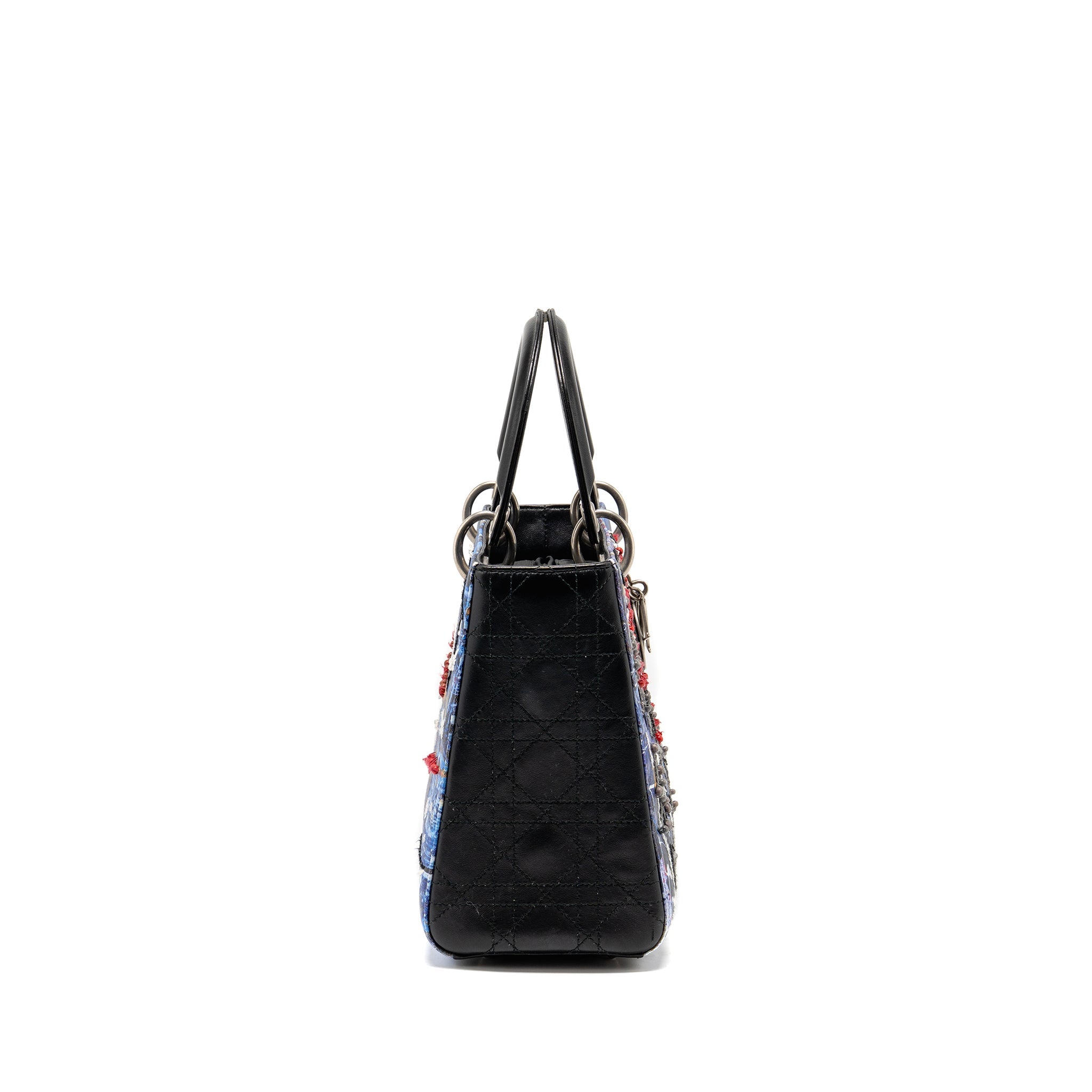 DIOR MEDIUM LADY DIOR ART BAG BETTY MARIANI LIMITED EDITION LEATHER MULTICOLOUR SHW
