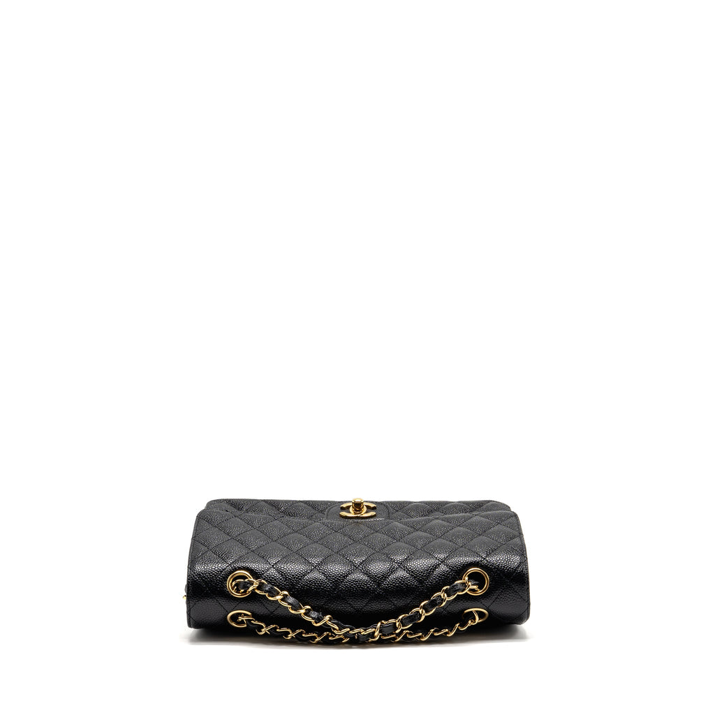 CHANEL MEDIUM CLASSIC DOUBLE FLAP BAG CAVIAR BLACK GHW