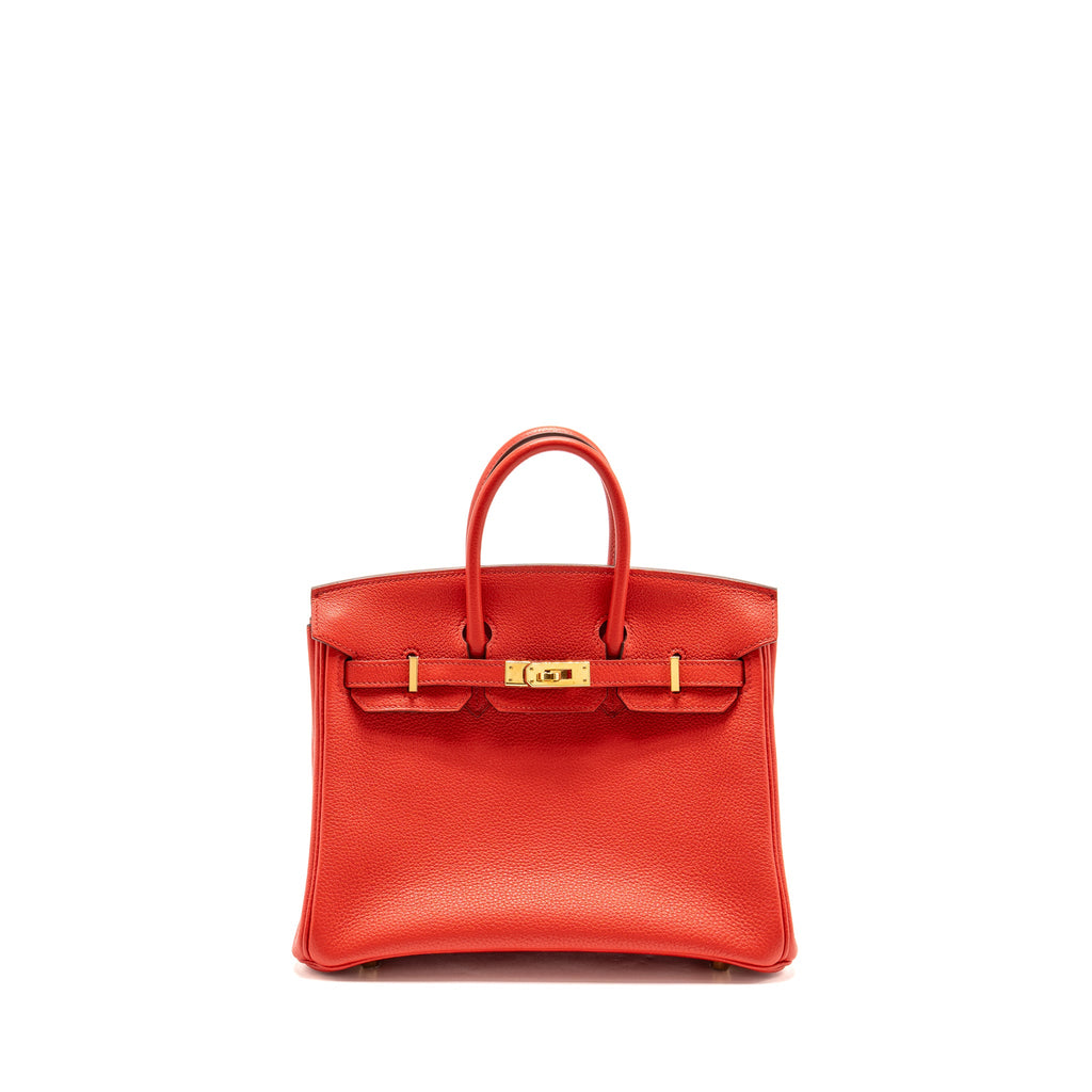 HERMES BIRKIN 25 TOGO ROUGE DE COEUR GHW