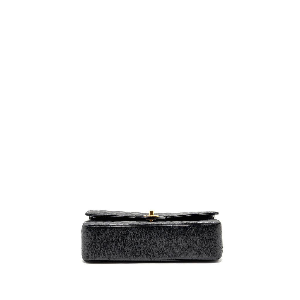 CHANEL MEDIUM CLASSIC DOUBLE FLAP BAG CAVIAR BLACK GHW