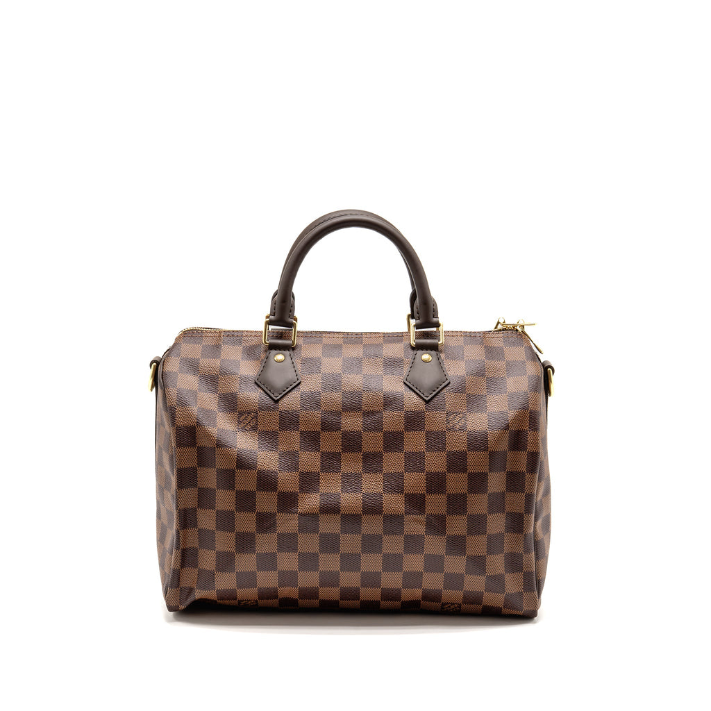 LOUIS VUITTON SPEEDY BANDOULIERE 30 DAMIER EBENE CANVAS GHW