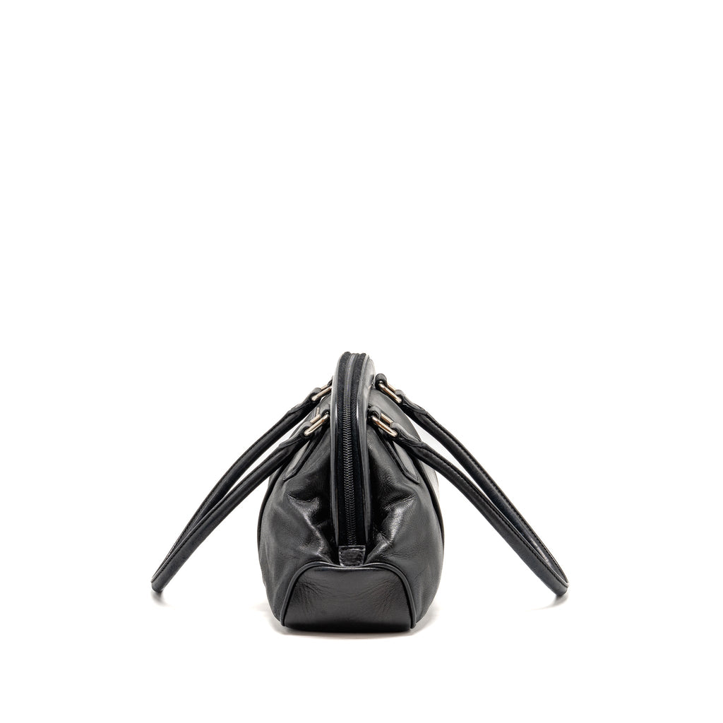 PRADA TOP HANDLE DANGLE BAG LEATHER BLACK SHW
