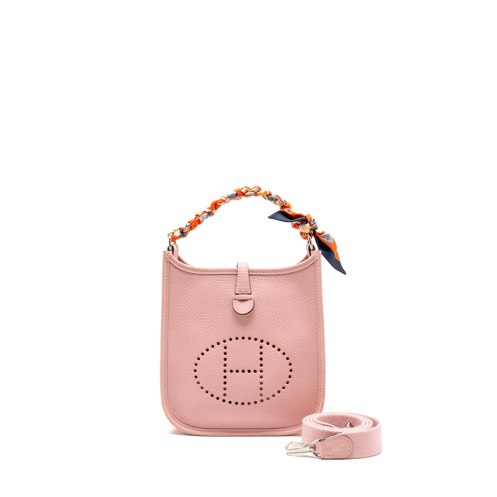 HERMES MINI EVELYNE CLEMENCE ROSE SAKURA SHW