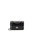 CHANEL SMALL CLASSIC DOUBLE FLAP BAG LAMBSKIN BLACK SHW