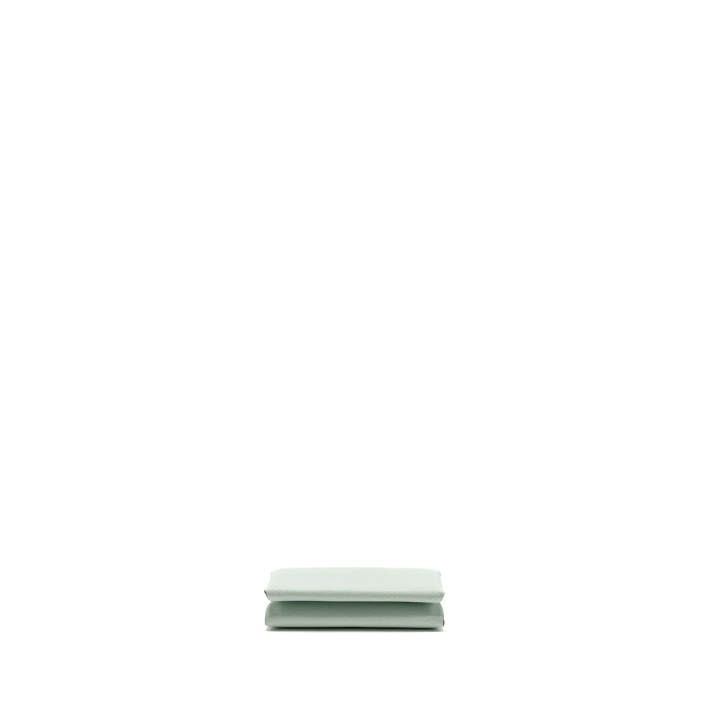 HERMES CALVI DUO CARD HOLDER EPSOM VERT PEPPERMINT SHW