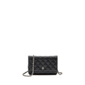 CHANEL CLASSIC WALLET ON CHAIN CAVIAR BLACK SHW (MICROCHIP)