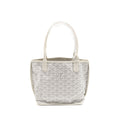 GOYARD ANJOU MINI BAG GOYARDINE CANVAS/CHEVROCHES CALFSKIN WHITE SHW