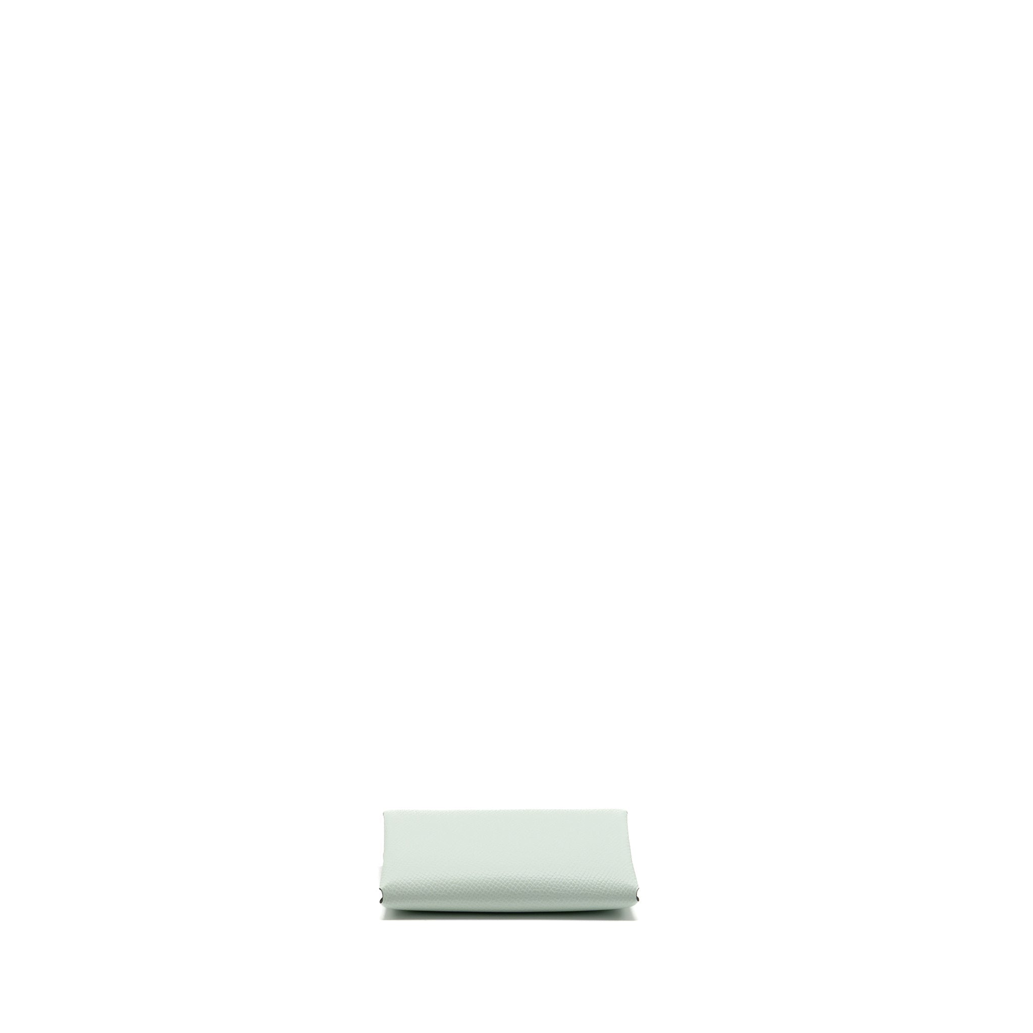 HERMES CALVI DUO CARD HOLDER EPSOM VERT PEPPERMINT SHW
