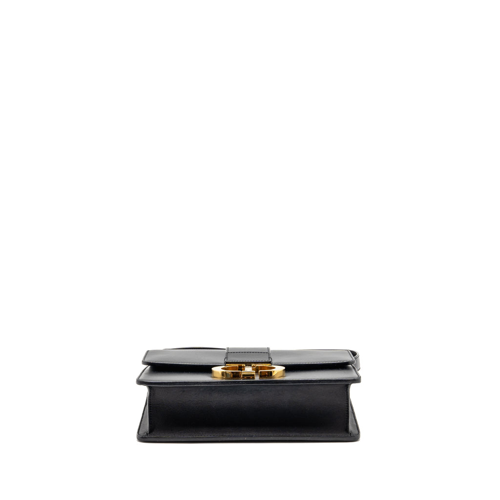DIOR MEDIUM 30 MONTAIGNE FLAP BAG CALFSKIN BLACK GHW