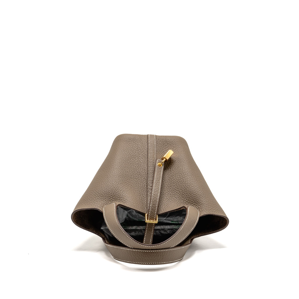 HERMES PICOTIN 18 LOCK BAG CLEMENCE ETOUPE GHW