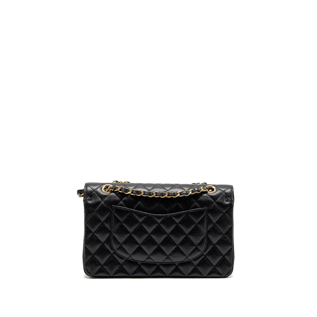 CHANEL MEDIUM CLASSIC DOUBLE FLAP BAG CAVIAR BLACK GHW
