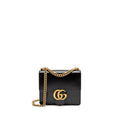 GUCCI GG MARMONT SQUARE PURSE BAG CALFSKIN BLACK GHW
