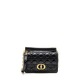 DIOR SMALL DIOR JOLIE TOP HANDLE BAG CANNAGE CALFSKIN BLACK GHW