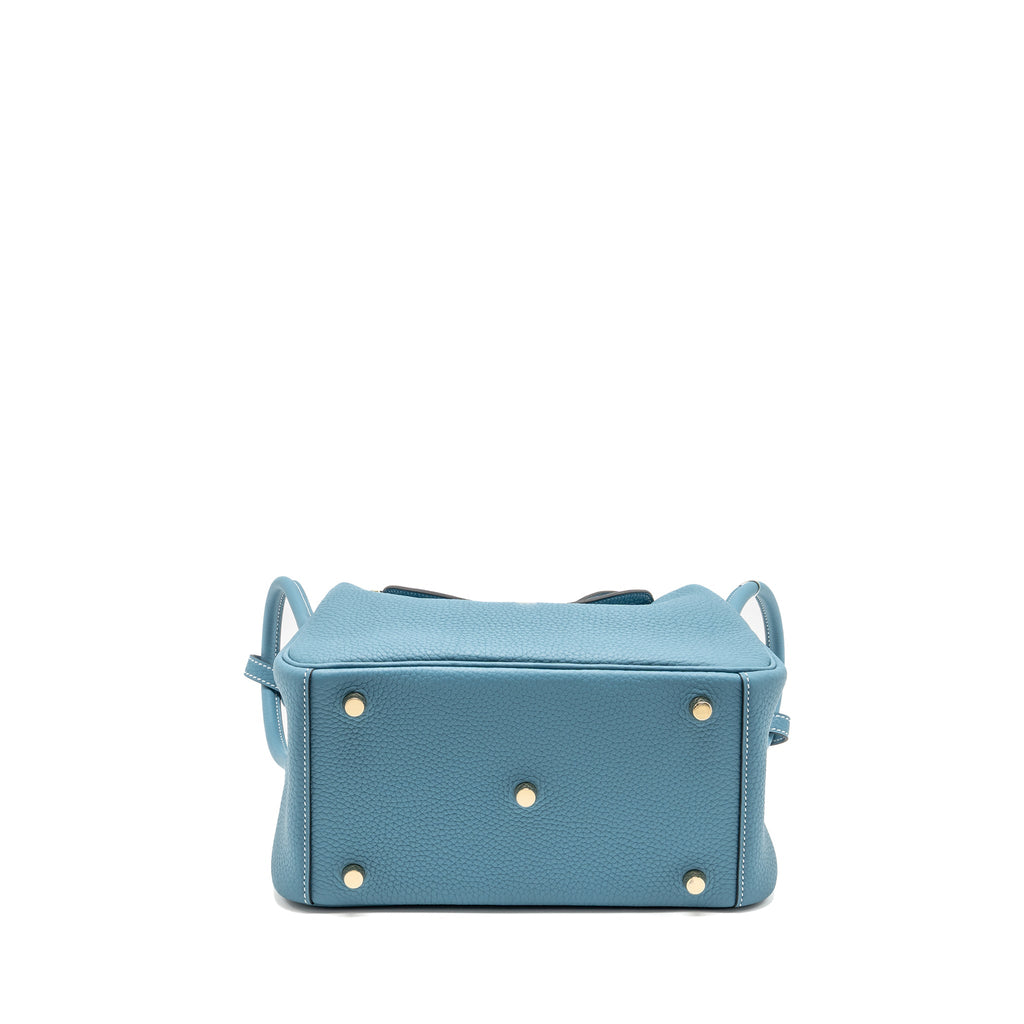 HERMES LINDY 26 CLEMENCE NEW BLUE JEAN GHW