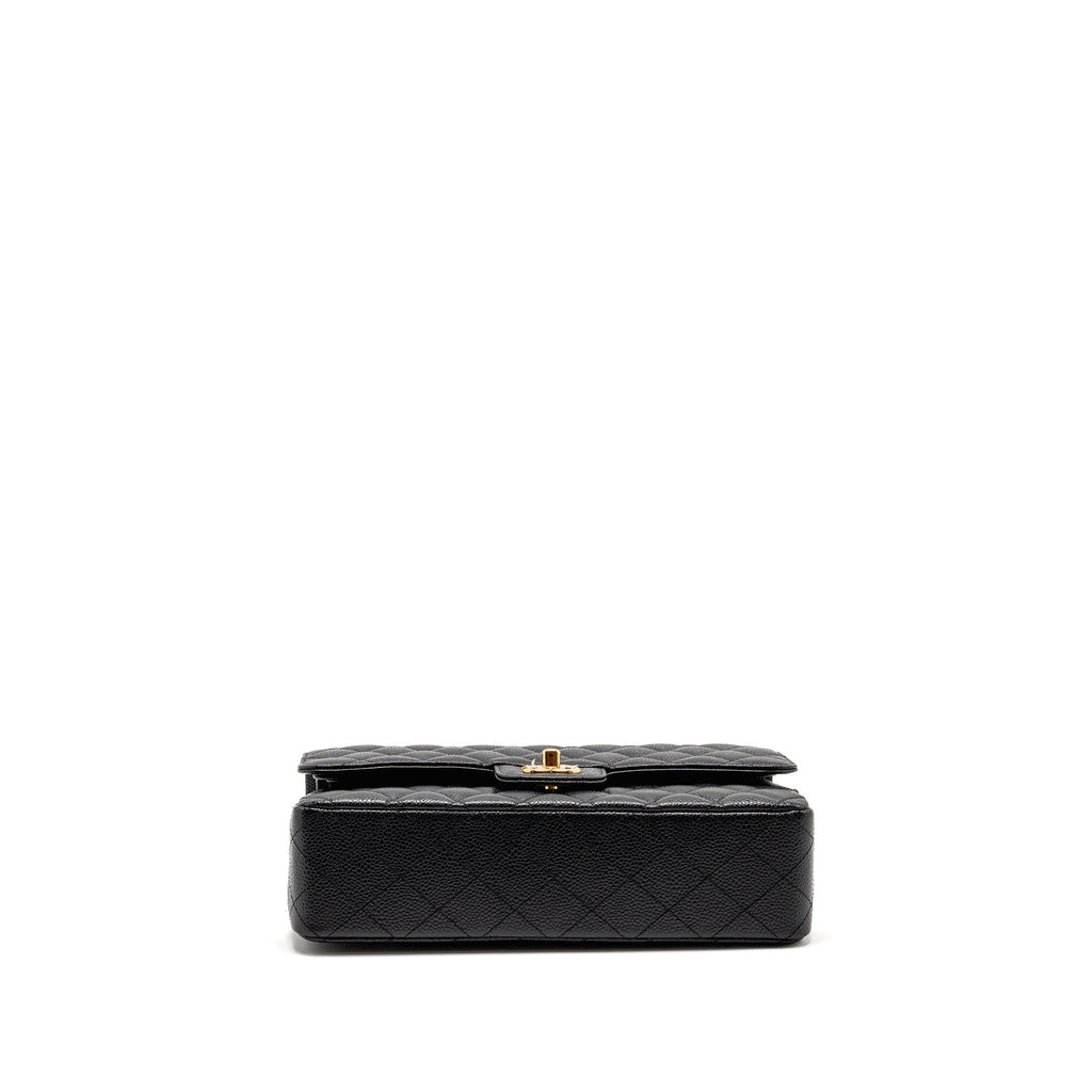 CHANEL MEDIUM CLASSIC DOUBLE FLAP BAG CAVIAR BLACK GHW