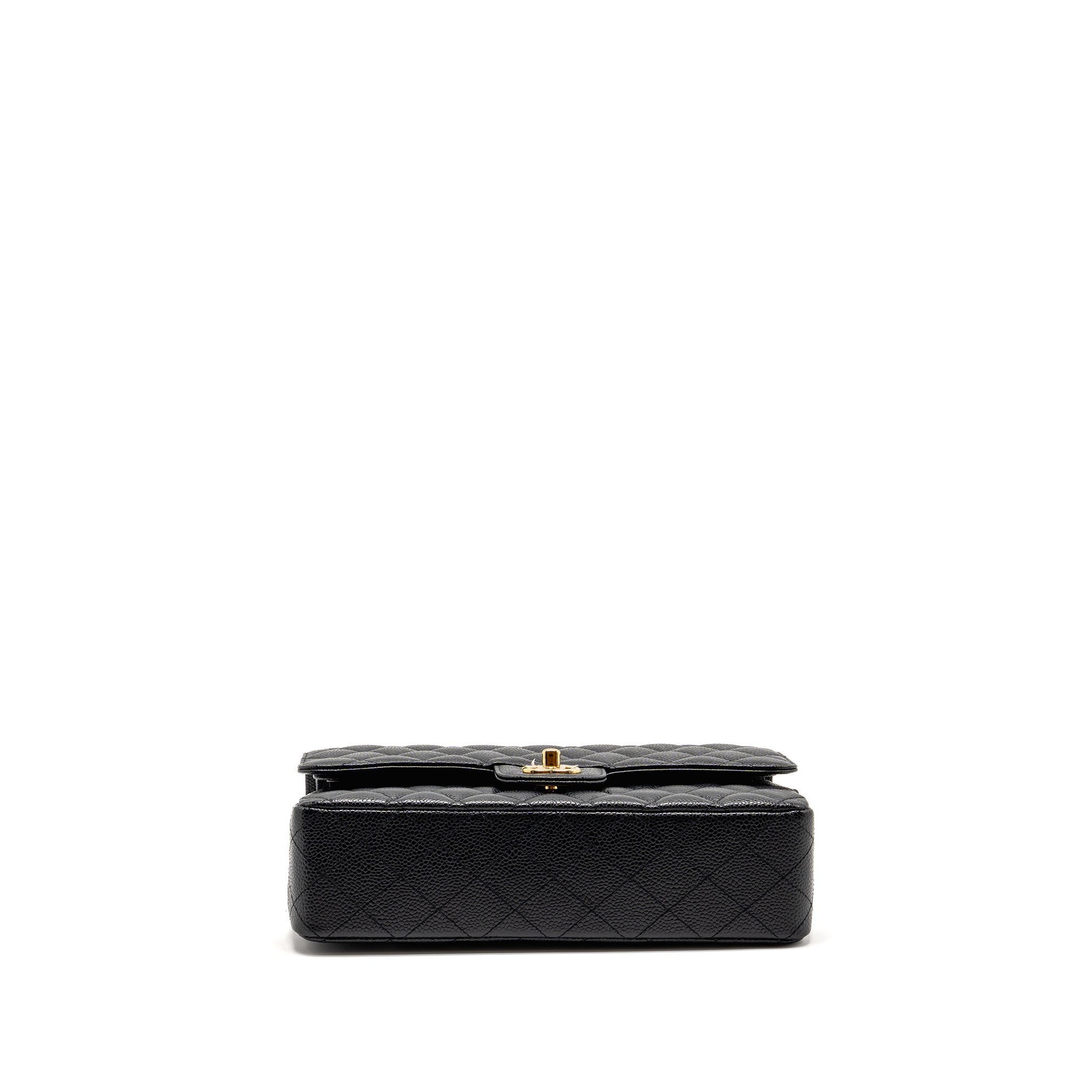 CHANEL MEDIUM CLASSIC DOUBLE FLAP BAG CAVIAR BLACK GHW