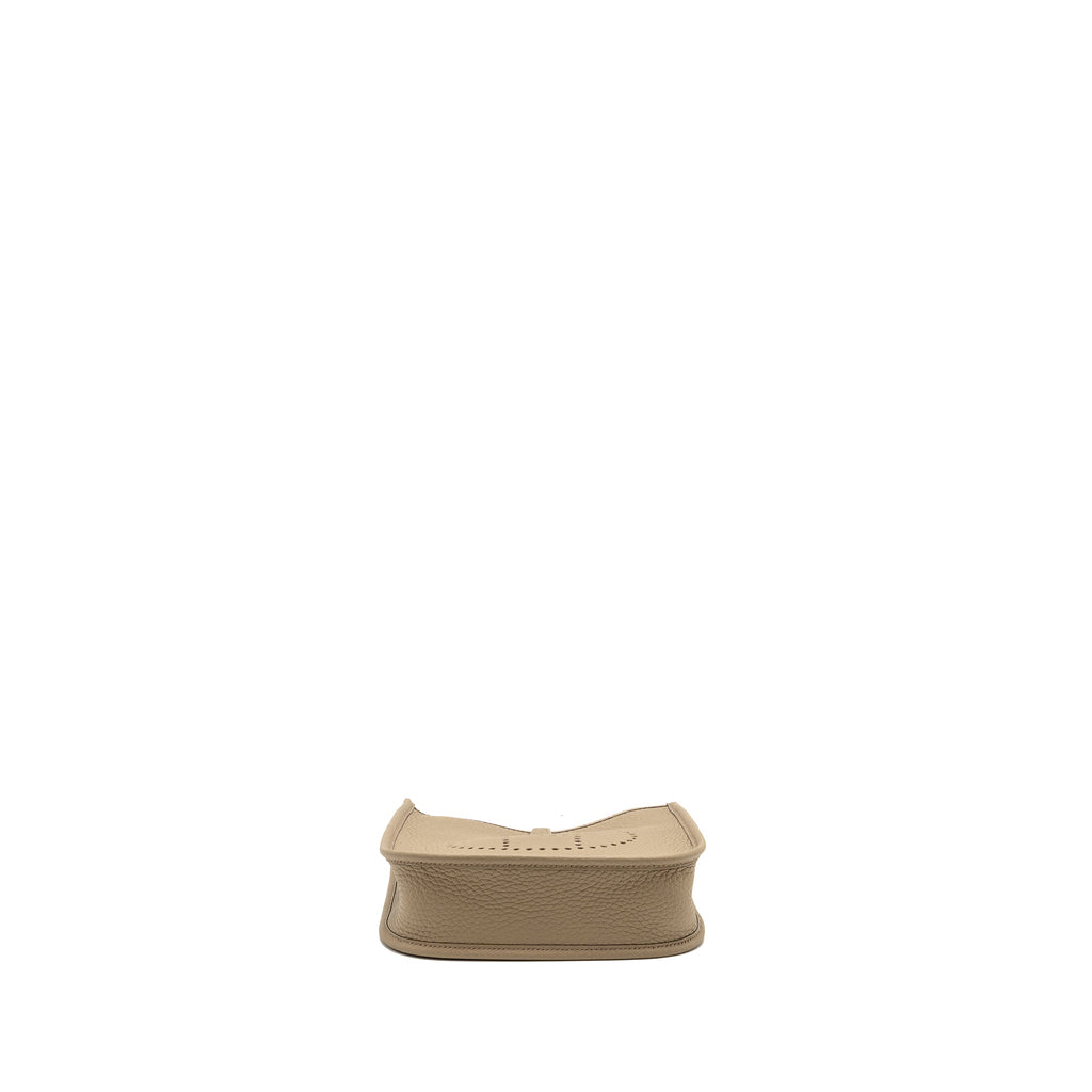 HERMES MINI EVELYNE CLEMENCE BEIGE MARFA MULTICOLOURED STRAP SHW