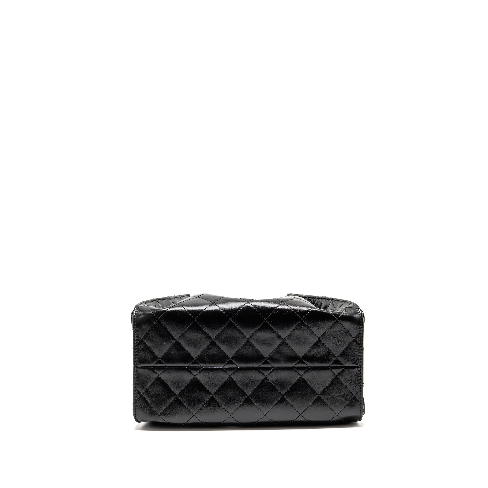 CHANEL SMALL 25 BAG CRUMPLED SHINY CALFSKIN BLACK MULTICOLOUR HARDWARE (MICROCHIP) (Copy)