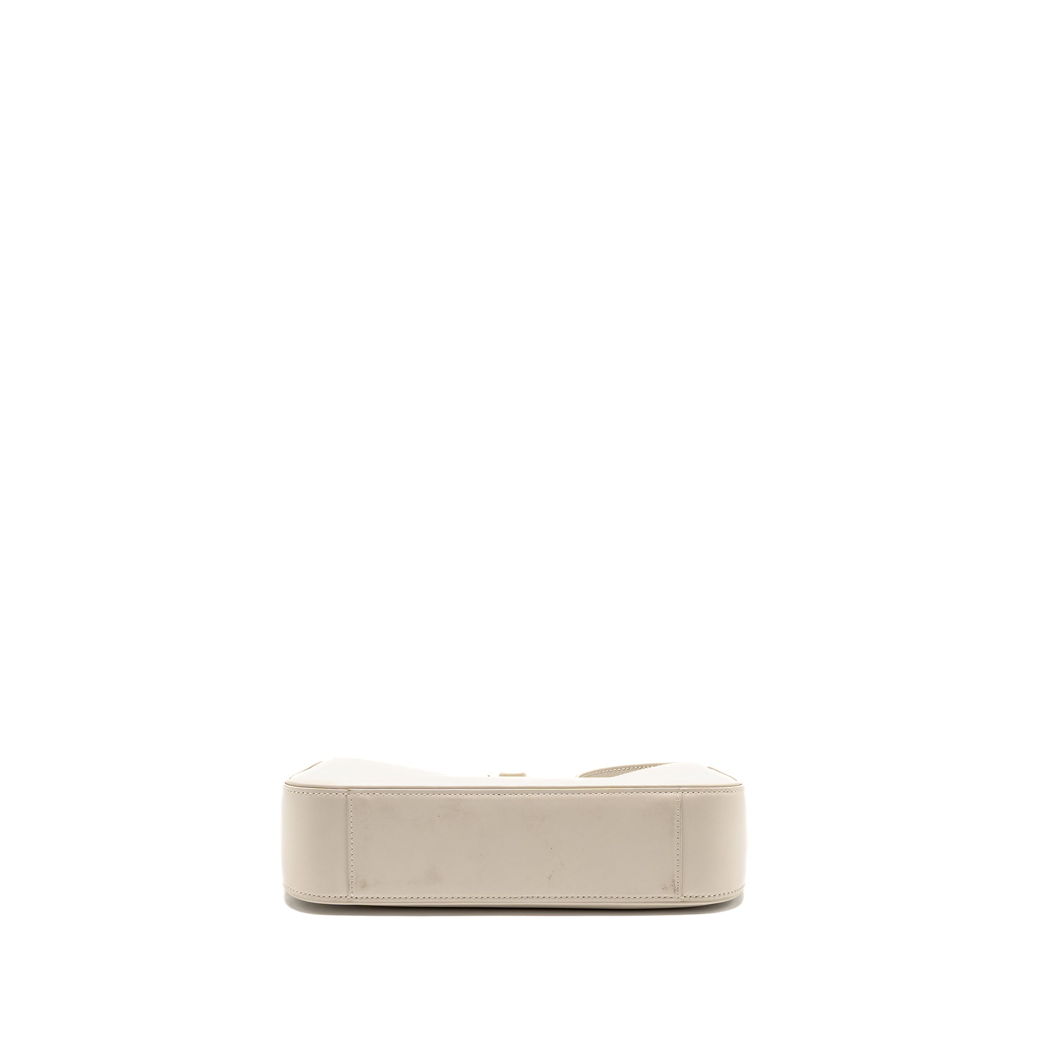 SAINT LAURENT LE 5 A 7 HOBO CALFSKIN BLANC VINTAGE GHW