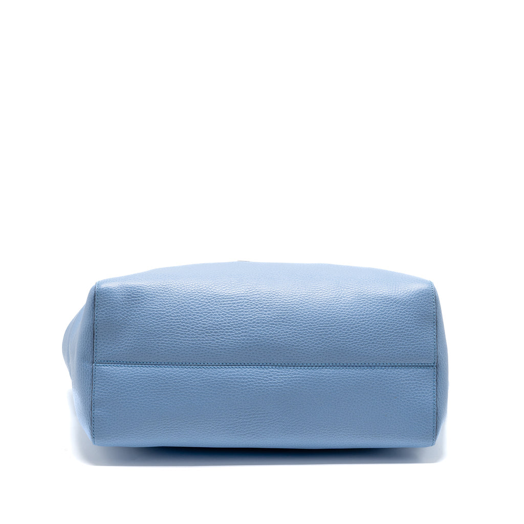 GUCCI MEDIUM SWING TOTE BAG CALFSKIN BLUE GHW