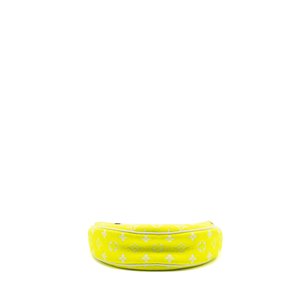 LOUIS VUITTON LOOP PM HALF-MOON BAGUETTE JACQUARD MONOGRAM YELLOW/WHITE GHW