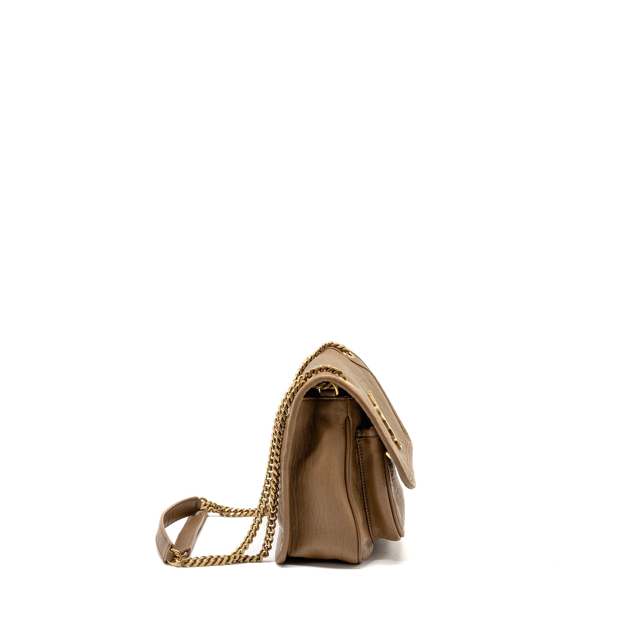 SAINT LAURENT/YSL NIKI BABY GRAINED LAMBSKIN DARK CORK GHW