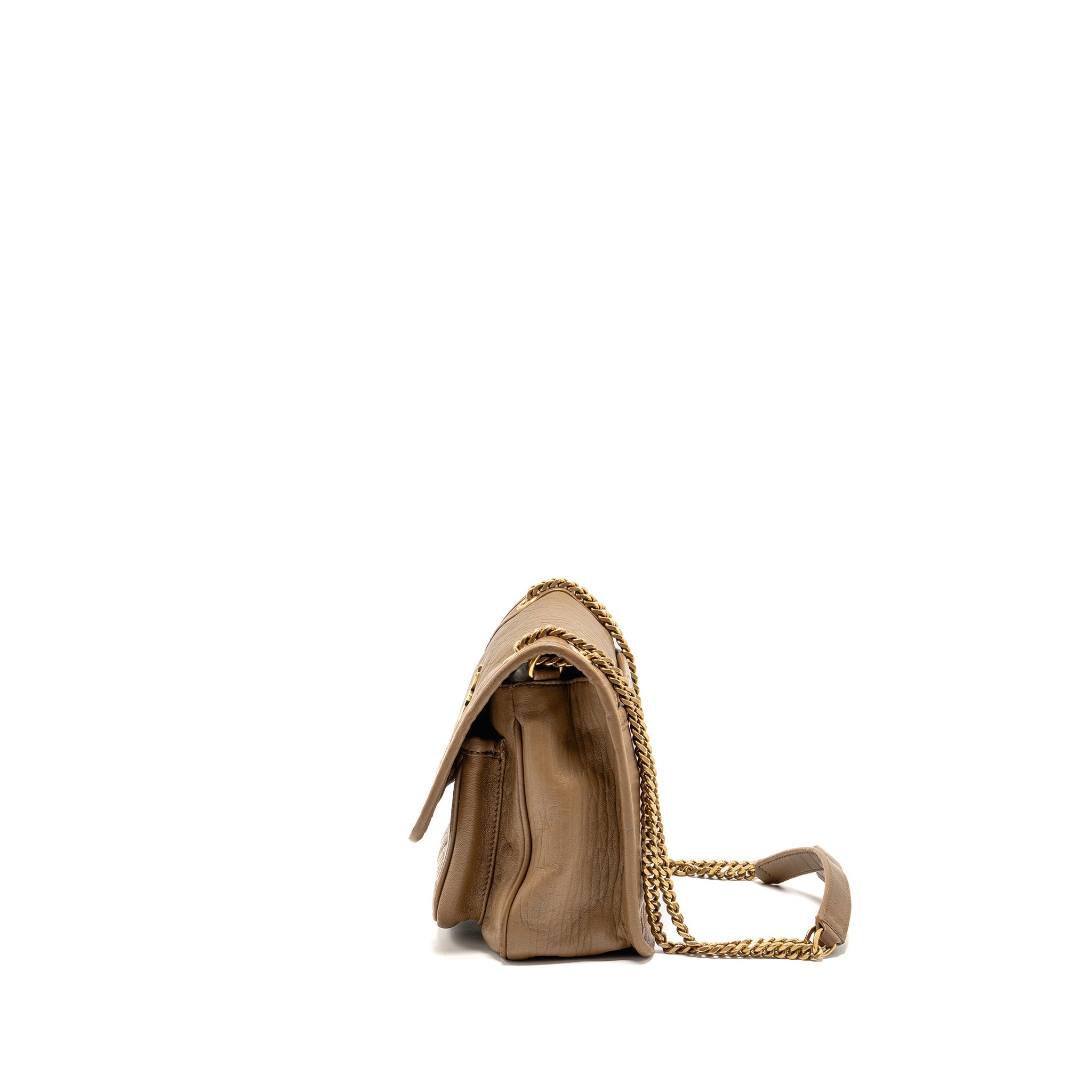 SAINT LAURENT/YSL NIKI BABY GRAINED LAMBSKIN DARK CORK GHW