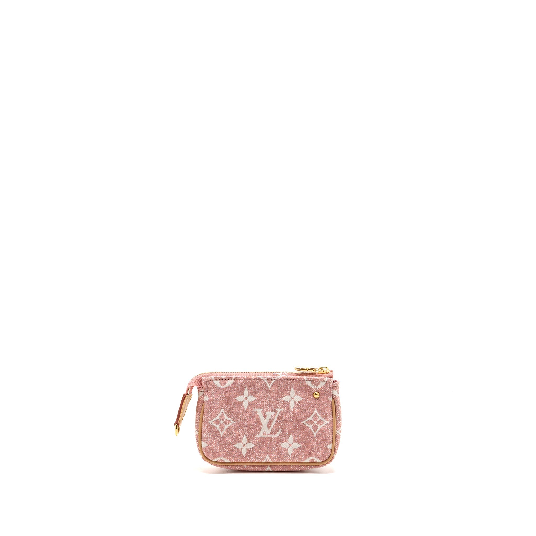 LOUIS VUITTON MICRO POCHETTE ACCESSOIRES MONOGRAM JACQUARD DENIM PINK GHW