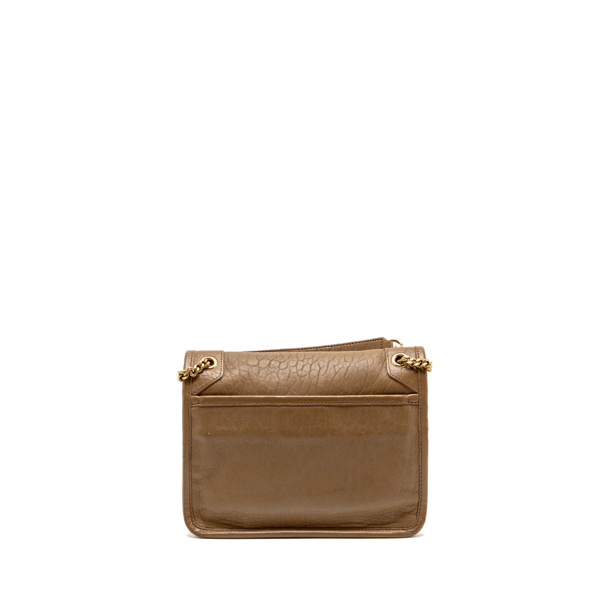 SAINT LAURENT/YSL NIKI BABY GRAINED LAMBSKIN DARK CORK GHW