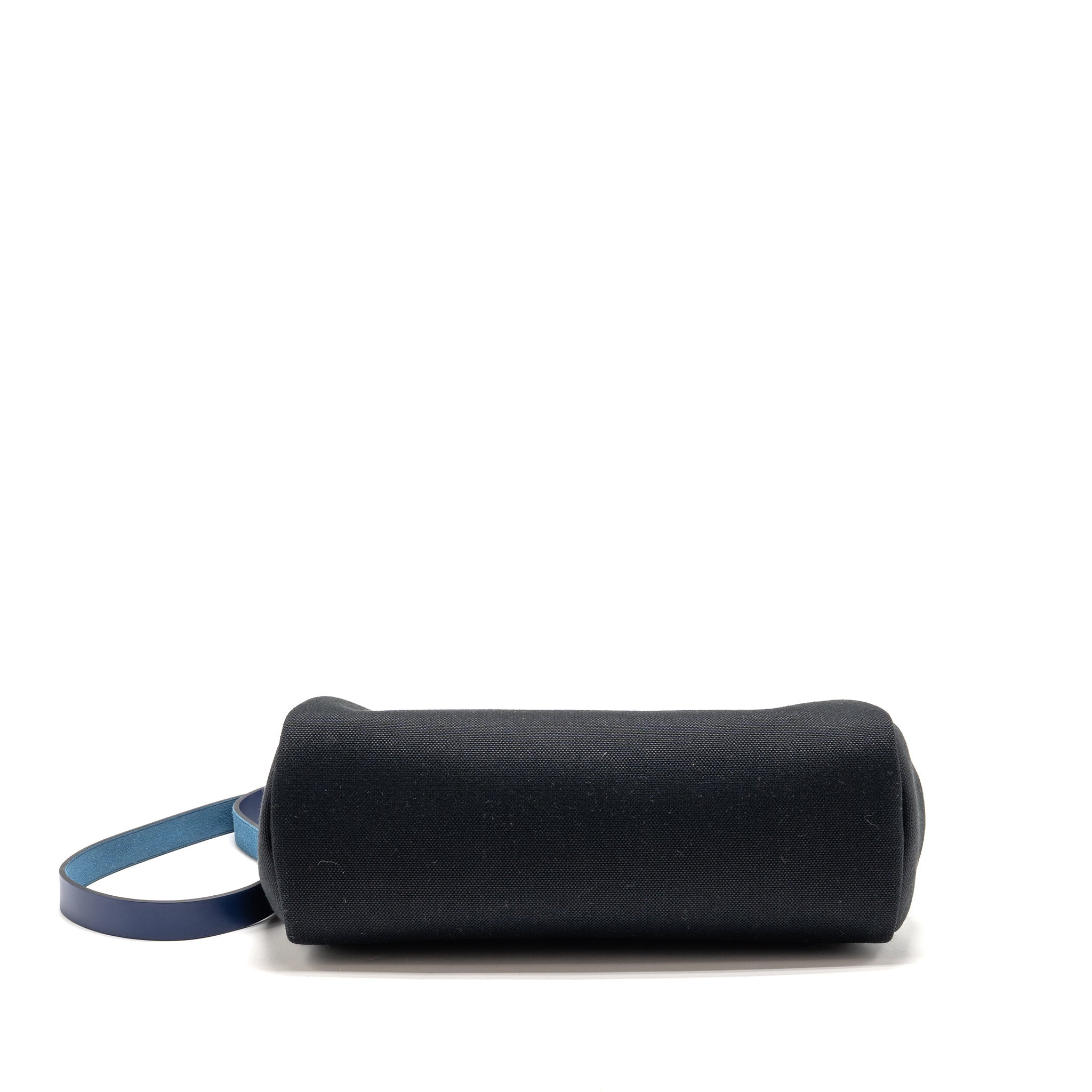 HERMES HERBAG 31 ZIP BAG CANVAS/HUNTER LEATHER BLACK/BLEU SAPHIR SHW